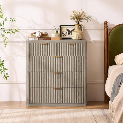 LEYAOYAO Fluted 5 Drawers Dresser - Image 4