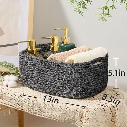 Small Storage Baskets for Organizing | Closet Organizer Bins | Shelf Toy Basket - Image 3