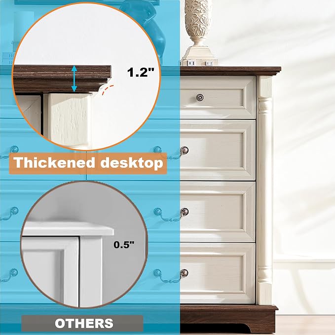 Farmhouse 10 Drawer Dresser - Image 6