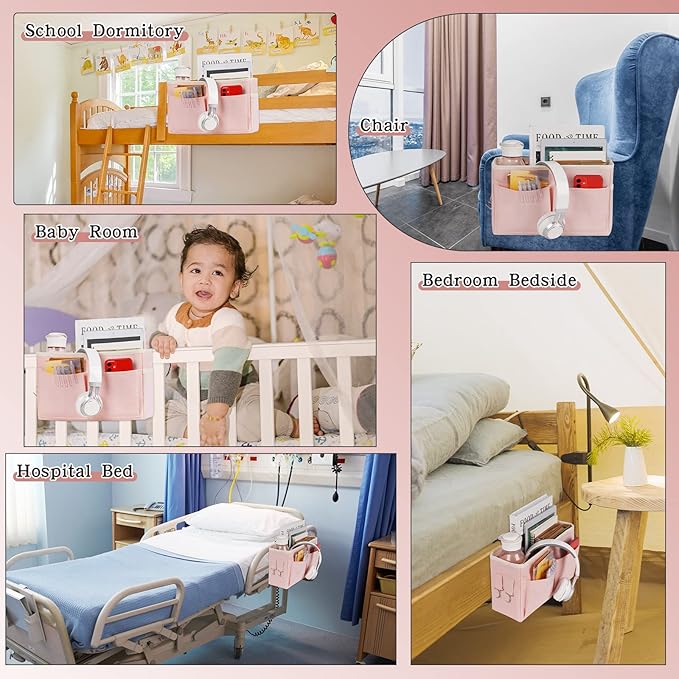 Bedside Caddy Bedside Storage Organizer Hanging Bunk Bed Dorm Room - Image 5