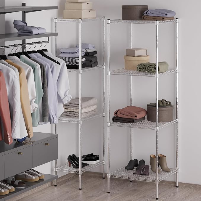 24" Deep x 24" Wide x 74" Height Wire Shelving Kit | 4-Tier | NSF Commercial - Image 5