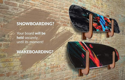 TESLYAR Surfboard Wall Mount – Wooden Surfboard Rack - Image 5