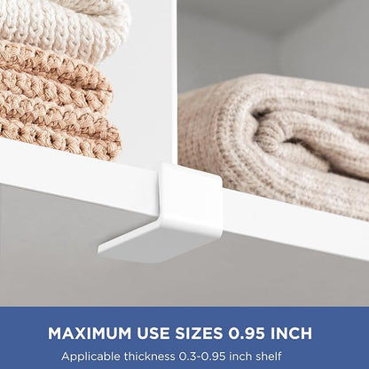 HBlife 6 Pcs White Acrylic Shelf Dividers, Vertical Purse Organizer - Image 4