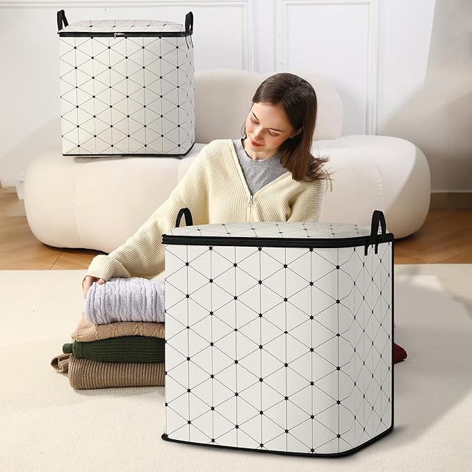 king comforter storage bag, clothes blanket bedding pillow quilt organizer - Image 5