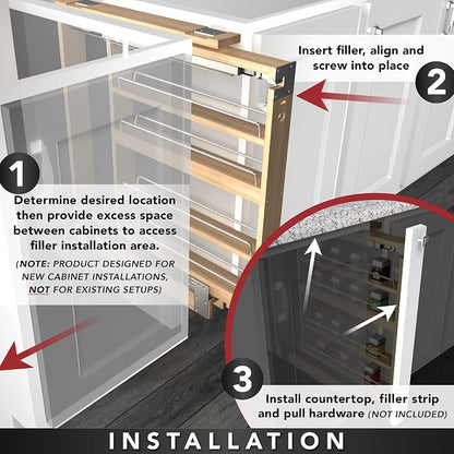 Rev-A-Shelf 3" W x 36" H Pull Out Quad Shelf Organizer - Image 8