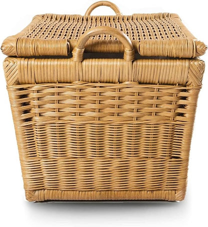 The Basket Lady Lift-Off Lid Wicker Storage Basket, 20 in L x 15 in W x 14 in H - Image 3