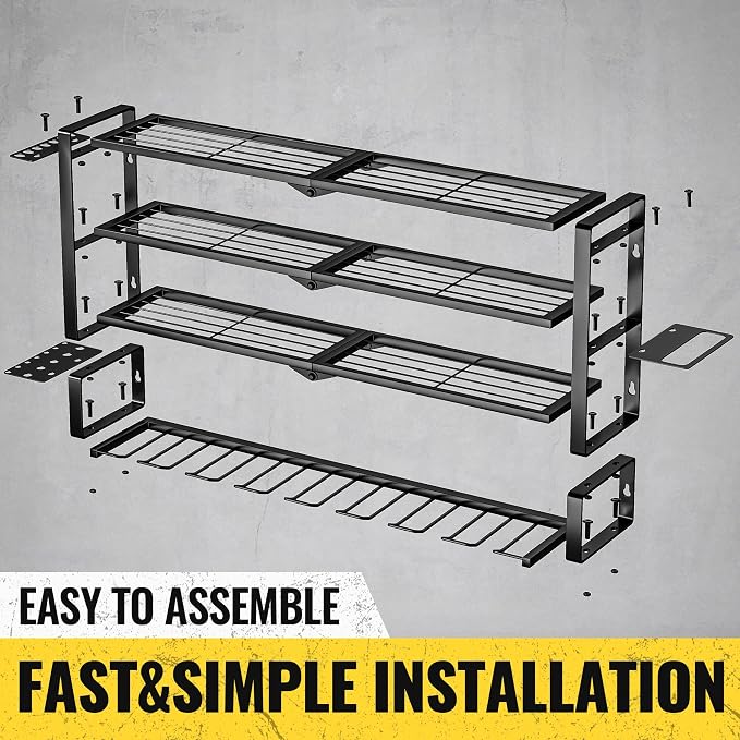 Large Power Tool Organizer Wall Mount, Heavy Duty Metal Tool Storage Rack Loads - Image 8