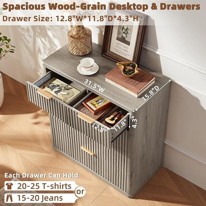 LEYAOYAO Fluted 5 Drawers Dresser - Image 6