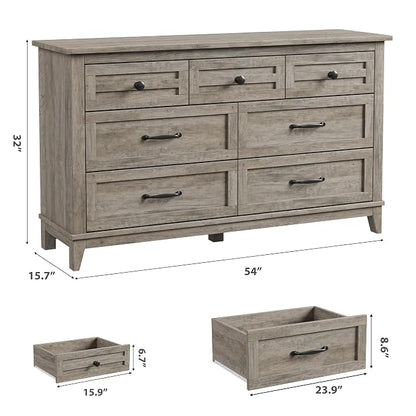 GarveeHome 7 Dresser for Bedroom, 54 in Wide Drawer Dresser - Image 2