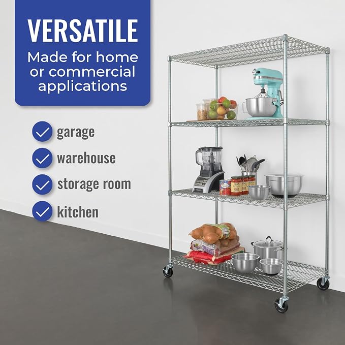 SafeRacks - NSF Certified Storage Shelves, Heavy Duty Steel Wire Unit - Image 3