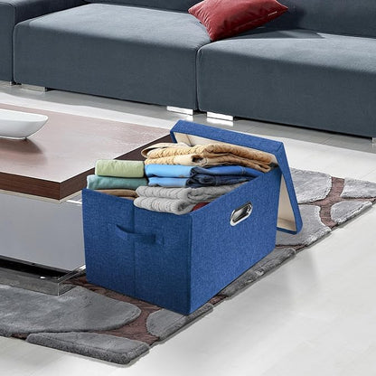TYEERS Large Storage Bins with Lids, Collapsible, Fabric Storage Boxes - Image 5