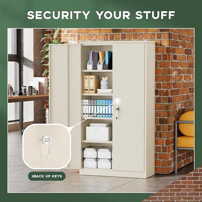 Greenvelly Metal Garage Storage Cabinet - Image 6