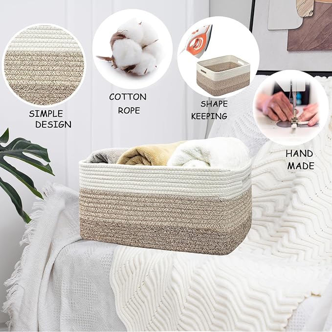 COMFY-HOMI 2 pcs Large Storage Baskets - Image 6
