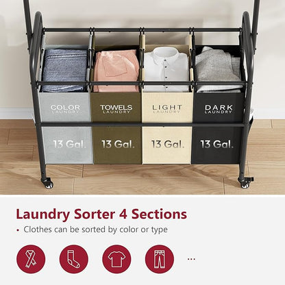 Tajsoon Laundry Sorter Cart - Image 4