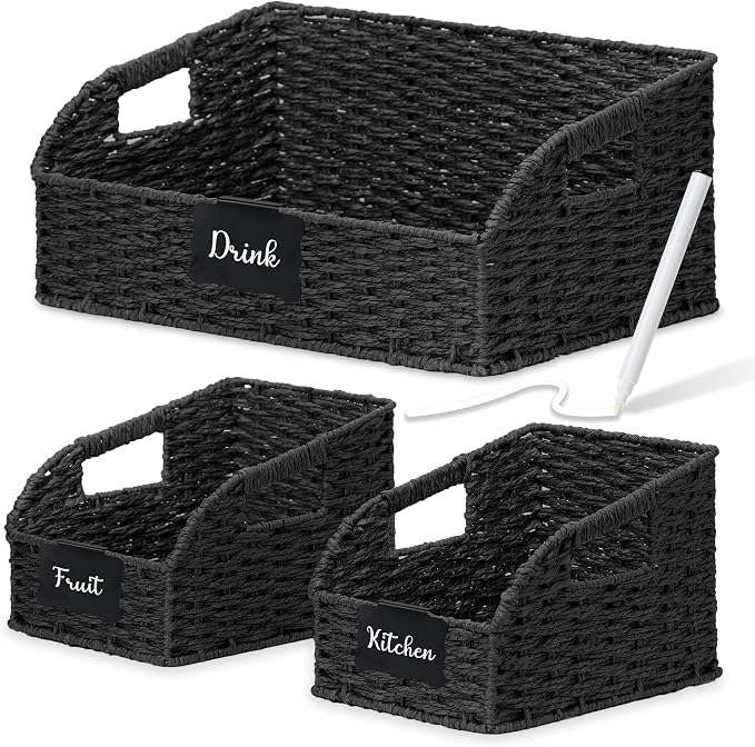 Wicker Baskets for Organizing, Kitchen Counter by Unknown
