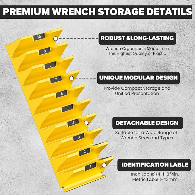 80PCS Modular Wrench Organizer Wrench Holder - Image 6