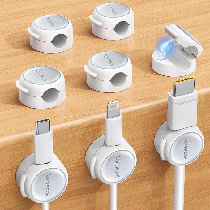 Magnetic Cable Clips Cord Organizer by Lamicall