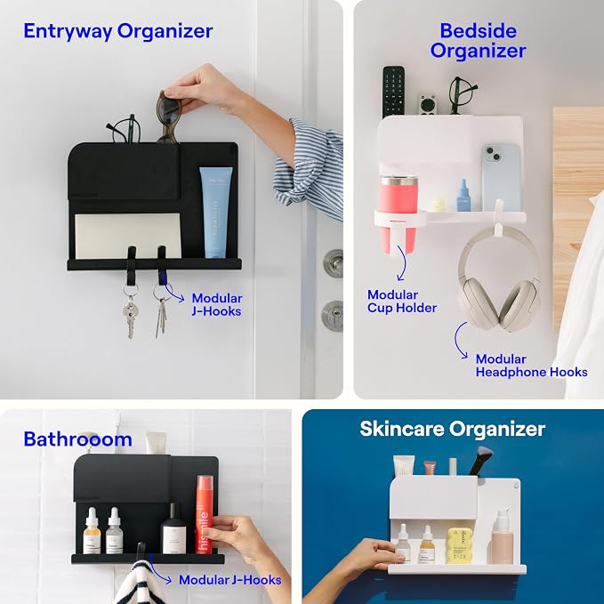 WallShelfie Bedside Wall Organizer & Bedside Shelf, Room Decor, Dorm Room - Image 4