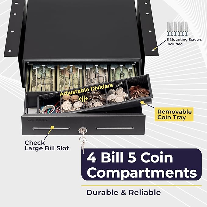 Volcora 13" Electronic Cash Register Drawer - Image 3