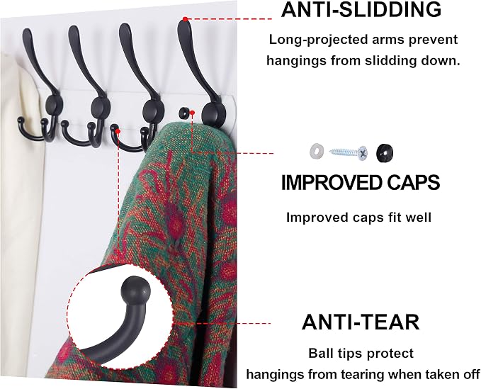 Dseap Wall Mounted Coat Rack - Image 6