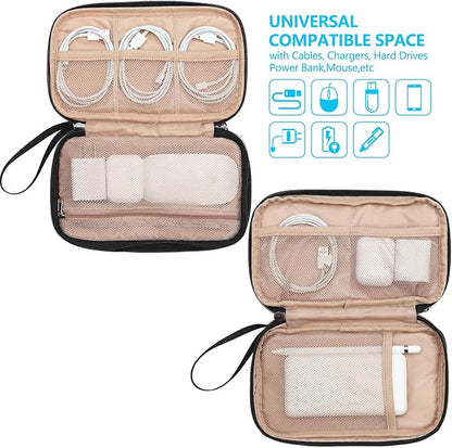 NISHEL Travel Cord Organizer Case, Double Layers Tech Electronic Bag, Essentials - Image 2