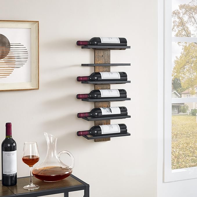 Hoctieon 6 Tier Wall Mount Wine Rack, Wall Mounted Wine Bottle Racks - Image 5