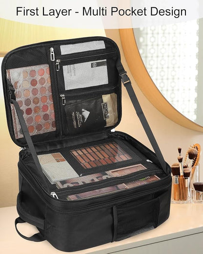 Makeup Backpack Professional Cosmetic Artist Bag Extra Large Travel Train Case - Image 2