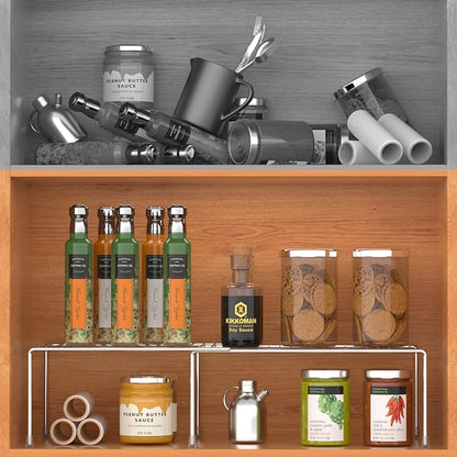 Redrubbit Cabinet Storage Shelf Rack, Expandable Metal Rustproof Kitchen - Image 7