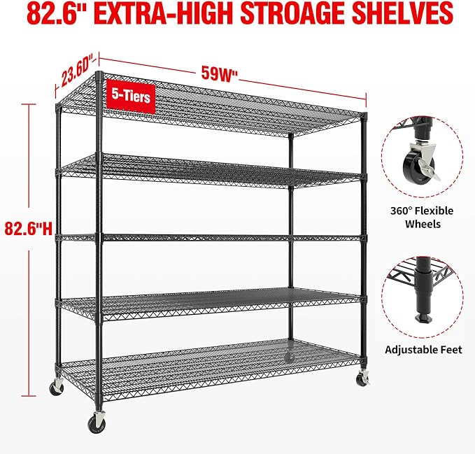 GarveeHome 82"H Storage Shelves - Image 2