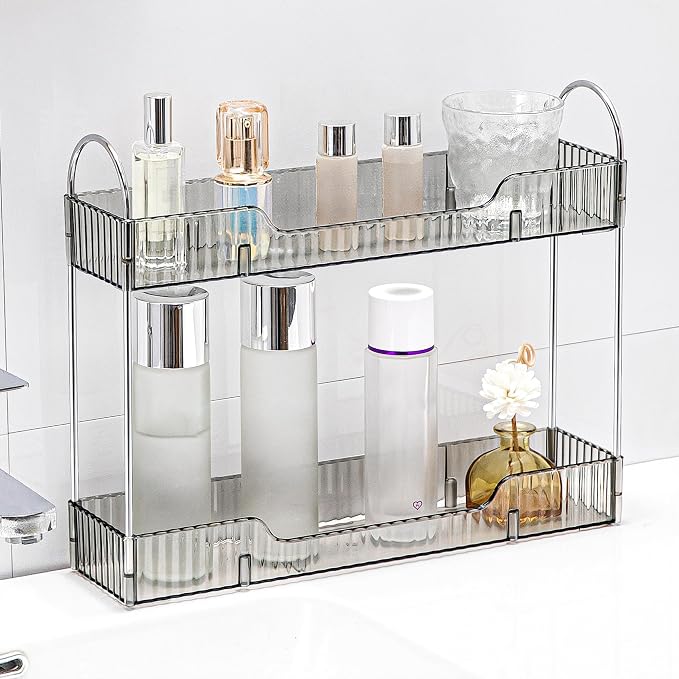 YCIA&DONE 2 Tiers Narrow Vanity Makeup Organizer, Bathroom Organizers by YCIADONE