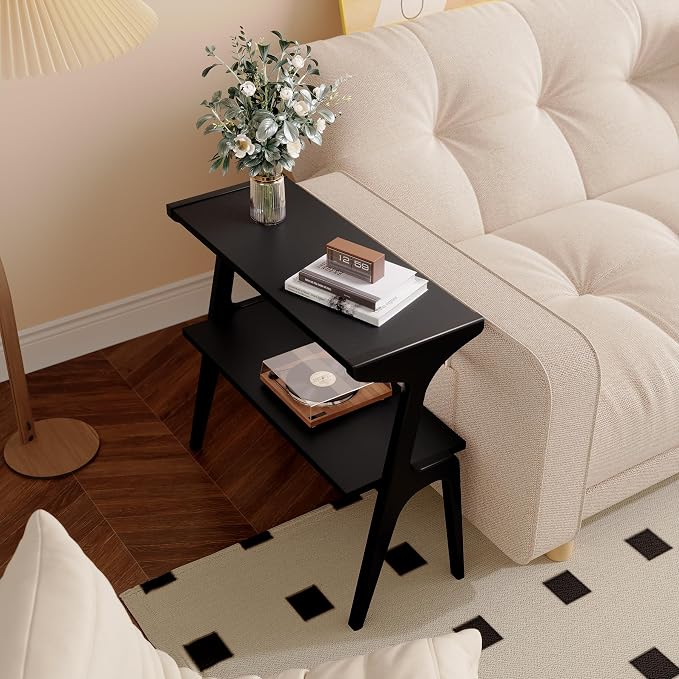 Set of 2 Solid Wood End Table, 2-Tier Side Table - Image 6