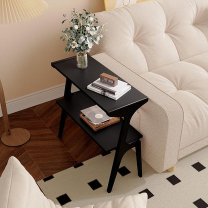 Set of 2 Solid Wood End Table, 2-Tier Side Table - Image 6
