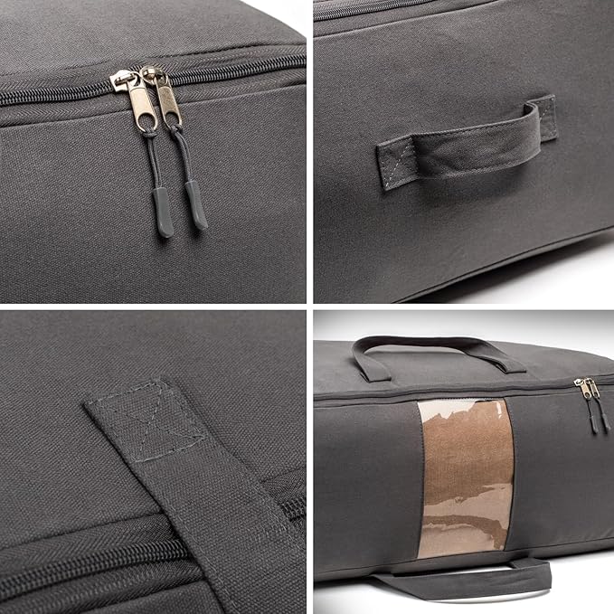 Soft Canvas Storage Bags with Zipper. Thick Breathable - Image 4