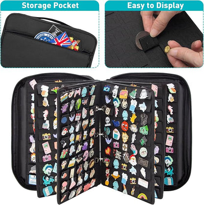 Enamel Pin Display Pages Pin Carrying Case, Pins Collection Storage Organizer - Image 3
