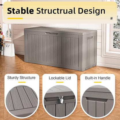 Outdoor Storage Box, Resin Deck Boxes Outdoor Waterproof - Image 5