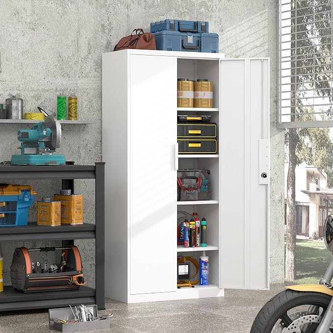 Metal Locking Cabinet, Heavy Duty Tall Cabinet - Image 5