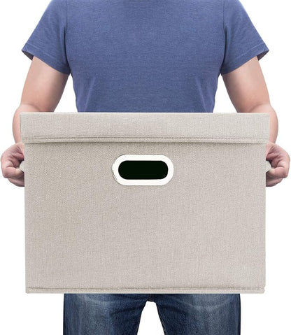 TYEERS Large Storage Bins with Lids, Collapsible, Fabric Storage Boxes - Image 6