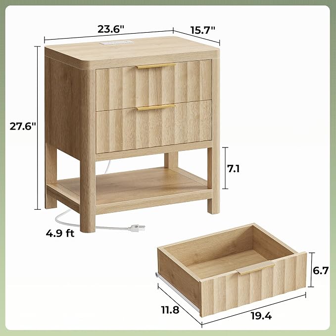 Huuger 27.6 Inch Tall Night Stand - Image 2