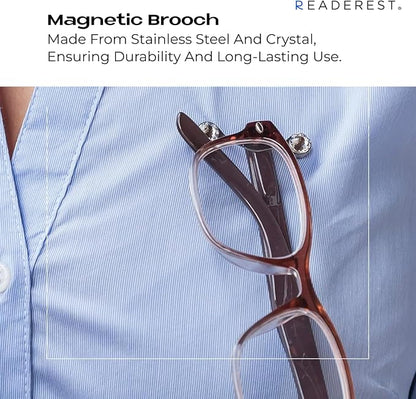 Readerest Magnetic Eyeglass Holder, Eyewear Shirt Clip - Image 5