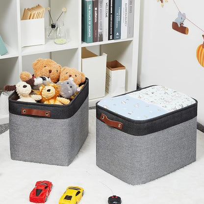 HNZIGE Large Storage Baskets Fabric Cloth Tall Baskets - Image 3