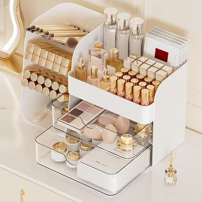 Makeup Organizer with 2 M Drawers & Brush Holders - Image 8