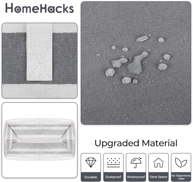 HomeHacks Laundry Basket, 100L Each Waterproof, Freestanding Laundry Hamper - Image 5