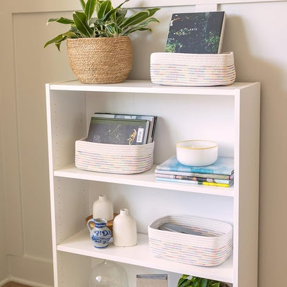 NaturalCozy 11.8"x8"x4.5” Rectangle Storage Baskets - Image 3