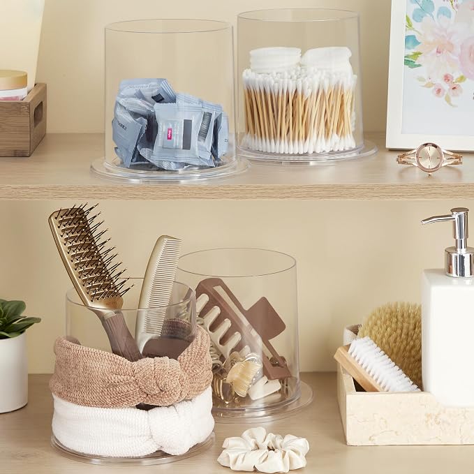 STORi Bella 2-Pack Headband and Scrunchie Holder | Clear Plastic Organizer - Image 6