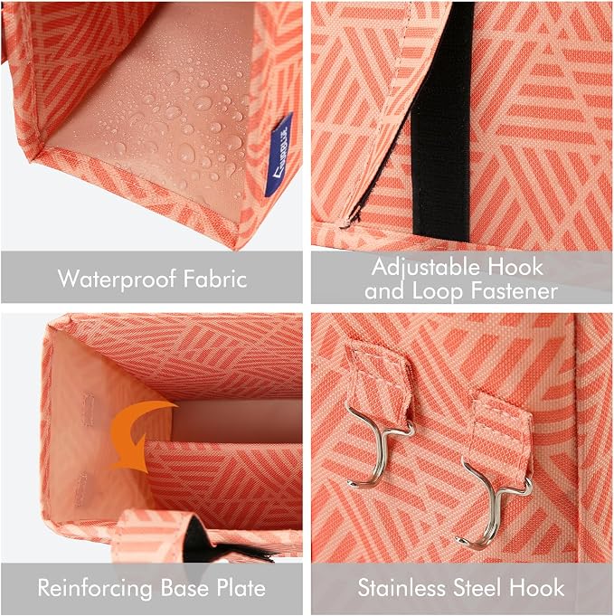 Surblue Bedside Caddy Hanging Bed Organizer Storage Bag Pocket - Image 4