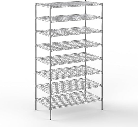24" Deep x 42" Wide x 74" Height Wire Shelving Kit | 8-Tier | NSF Commercial by Regal+Altair