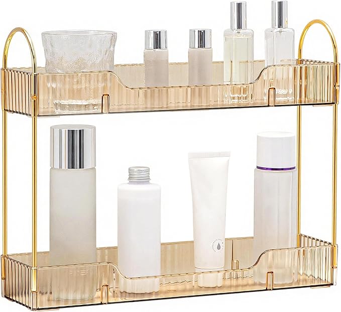 YCIA&DONE 2 Tiers Narrow Vanity Makeup Organizer, Bathroom Organizers - Image 6