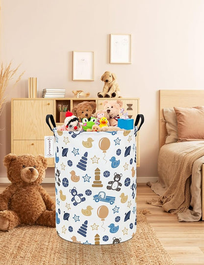QUEENLALA Large Storage Basket, Laundry Hamper/Bathroom/Home Decor/Collapsible - Image 4