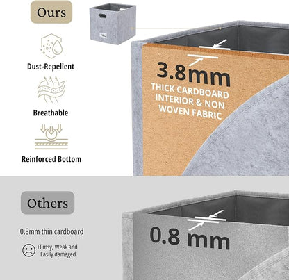 DECOMOMO Felt Storage Bins, 13 inch Cube Storage Bins - Image 6