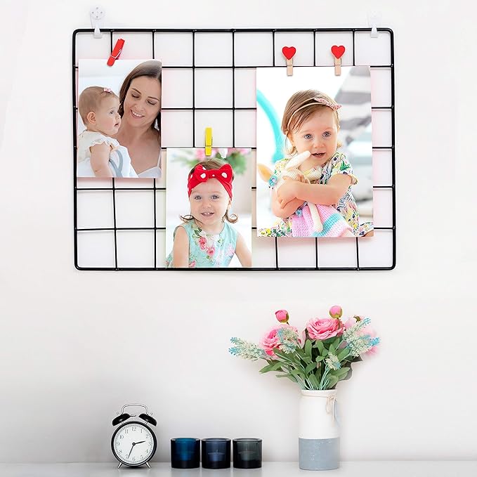 ODOXIA 1-Pack Wire Wall Grid Panel | Photo Grid Wall Decor | Metal Grid Board by Odoxia